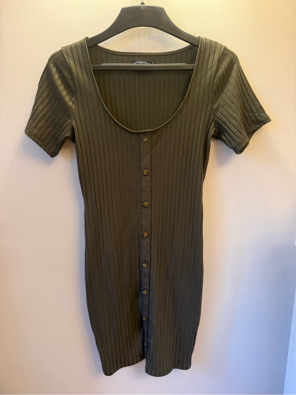 Abercrombie & Fitch Olive Green Midi Dress Size Medium